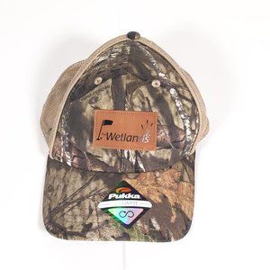 The Wetlands Pukka Mossy Oak Snapback Mesh Hunting Cap NWOT